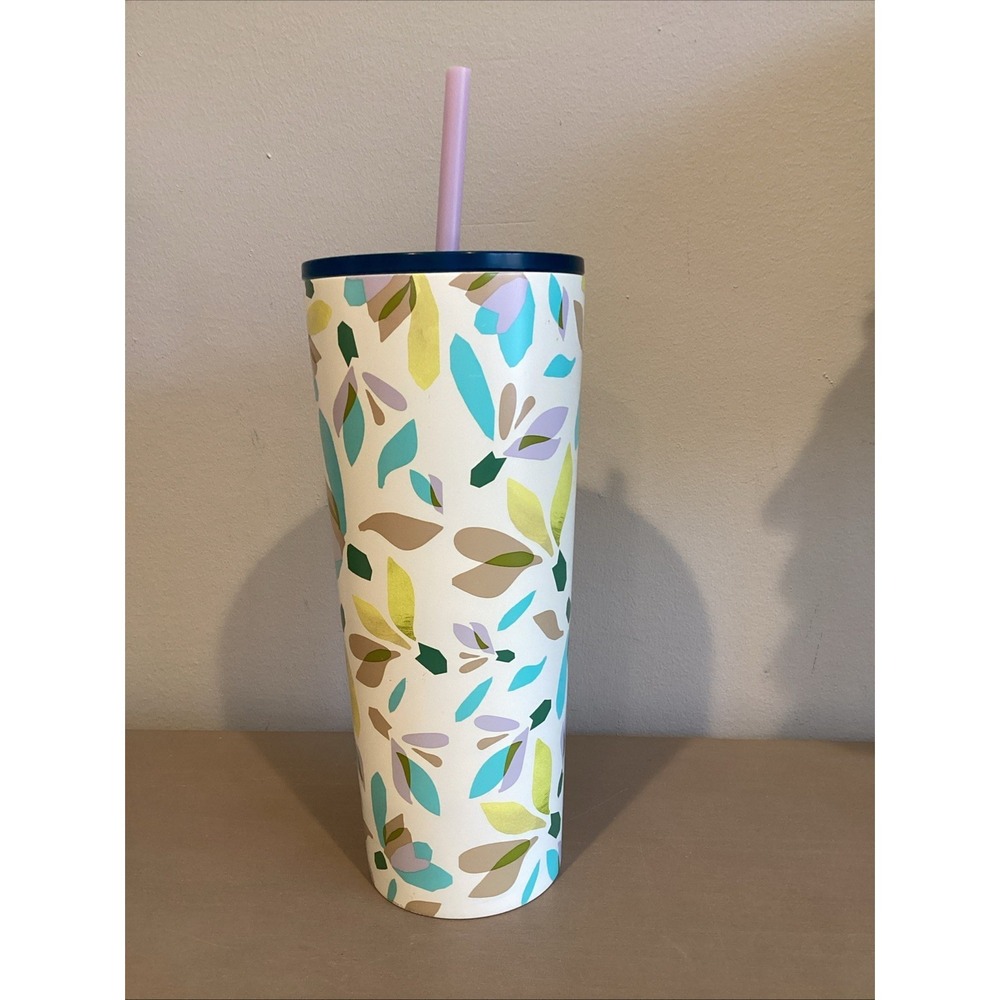 Starbucks Cold Cup Spring Release Steel White Floral Snowdrop Beverage Straw‎ - Picture 3 of 6